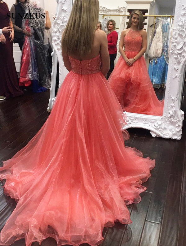 Coral pink prom dresses new arrivals