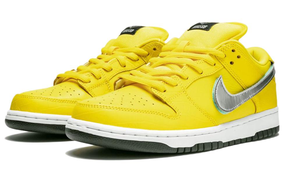 Nike Diamond Supply Co. x Dunk Low Pro SB Skateboard Canary Diamond Tour Yellow/Chrome-Tour Yellow BV1310-700