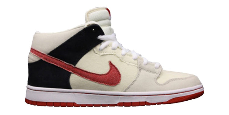 Nike Dunk Mid Pro SB Skateboard 'Ryu' Buff/Sport Red-Black 314383-200