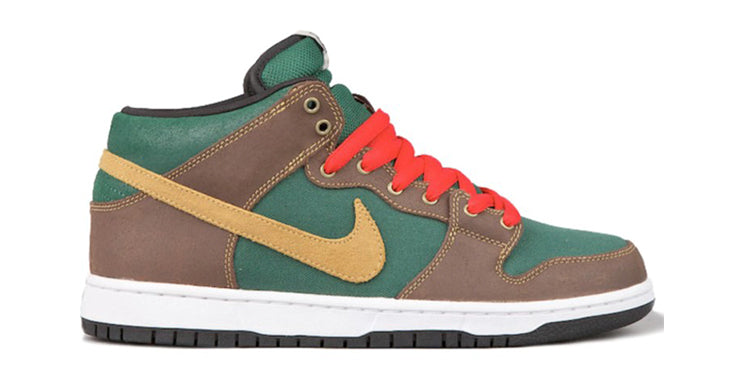Nike Dunk Mid Pro SB Skateboard 'Patagonia' Noble Green/Mtllc Gold-Drk Ok 314383-302