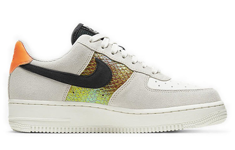 Nike Womens Air Force 1 Low 'Iridescent Snakeskin' Light Bone/Sail/Hyper Crimson/Black CW2657-001