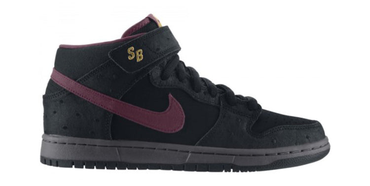Nike Dunk Mid Pro Sb Black/Cherrywood Red-Light Graphite 314383-060