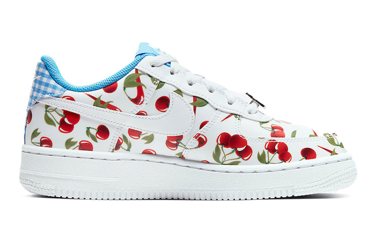 Nike Air Force 1 Low'Cherry' GS White/White/University Blue/Track Red CJ4094-100