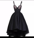 Chic Black Prom Dress High Low Prom Dresses Party Evening Dress  PDA433