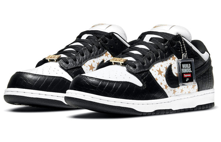 Nike SB Skateboard Dunk Low x Supreme White Black DH3228-102