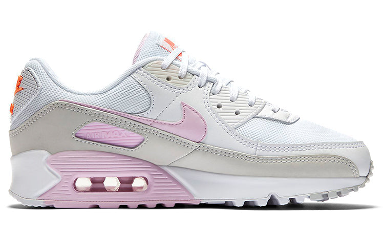 Womens Air Max 90 'White Pink Foam' White/Total Orange/Photon Dust/Pink Foam CZ0371-100