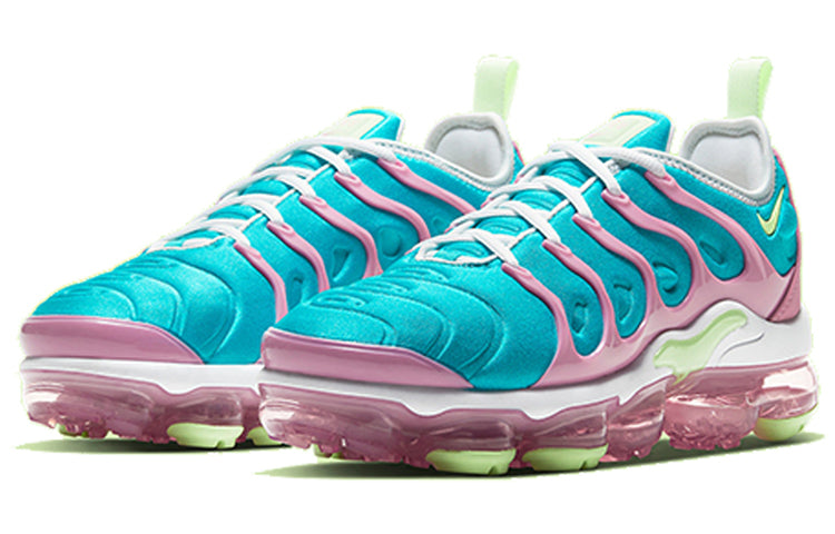 Nike Womens Air VaporMax Plus 'Easter' White/Platinum Tint/Oracle Aqua/Barely Volt CW7014-100