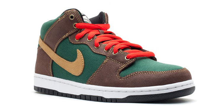 Nike Dunk Mid Pro SB Skateboard 'Patagonia' Noble Green/Mtllc Gold-Drk Ok 314383-302