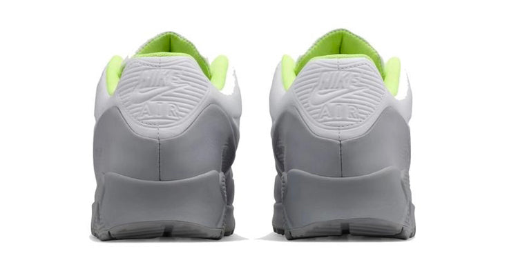 Sacai x NikeLab Womens WMNS Air Max 90 SP 'Laceless' White/White-Wolf Grey-Volt 804550-110