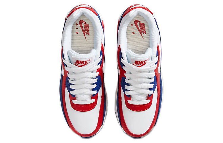 Nike Air Max 90 Leather GS 'USA' White/White/Deep Royal/University Red DA9022-100