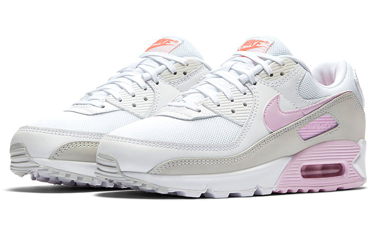 Womens Air Max 90 'White Pink Foam' White/Total Orange/Photon Dust/Pink Foam CZ0371-100