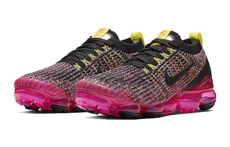 Nike Womens Air VaporMax Flyknit 3 'Black Pink Blast' Black/Pink Blast/Hyper Turquoise/Black AJ6910-006