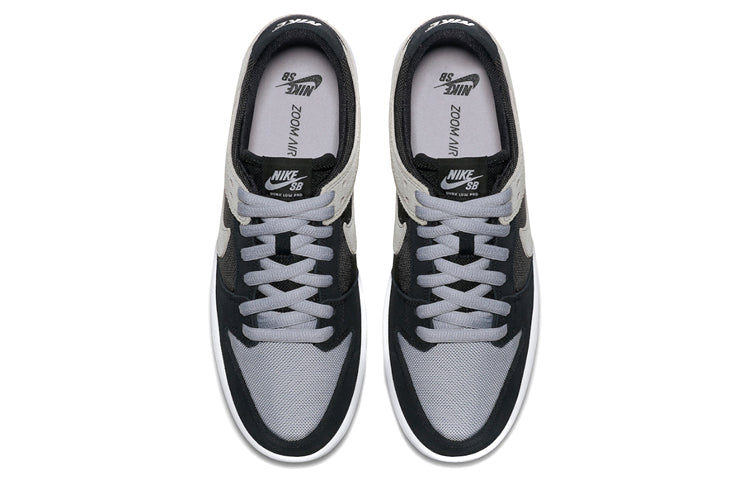 Nike SB Skateboard Zoom Dunk Low PRO Black/WOLF GREY-White-White 854866-001