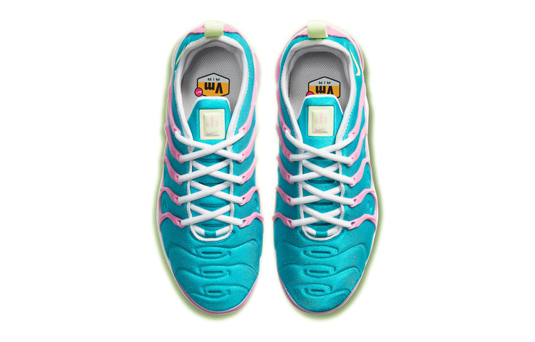 Nike Womens Air VaporMax Plus 'Easter' White/Platinum Tint/Oracle Aqua/Barely Volt CW7014-100