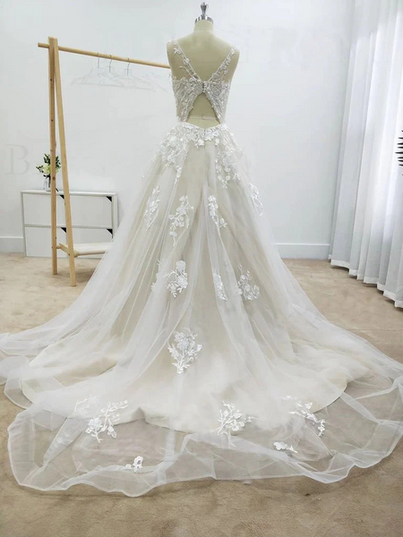 Beautiful A-Line Sweetheart Floor-Length Wedding Dress GJS1019
