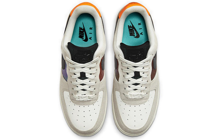 Nike Womens Air Force 1 Low 'Iridescent Snakeskin' Light Bone/Sail/Hyper Crimson/Black CW2657-001