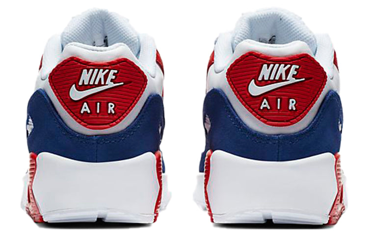 Nike Air Max 90 Leather GS 'USA' White/White/Deep Royal/University Red DA9022-100