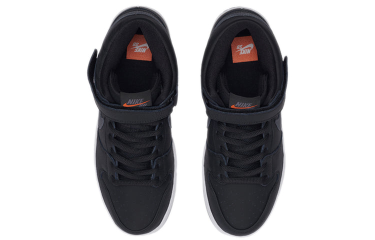 Nike Dunk Mid Pro ISO SB Skateboard 'Orange Label' Black/Dark Grey/Black/White CV4283-001