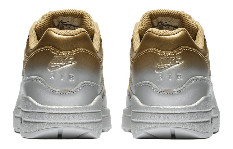 Nike Womens Air Max 1 LX 'Metallic Gold Platinum' Metallic Gold/Flat Gold/White/Metallic Platinum 917691-700