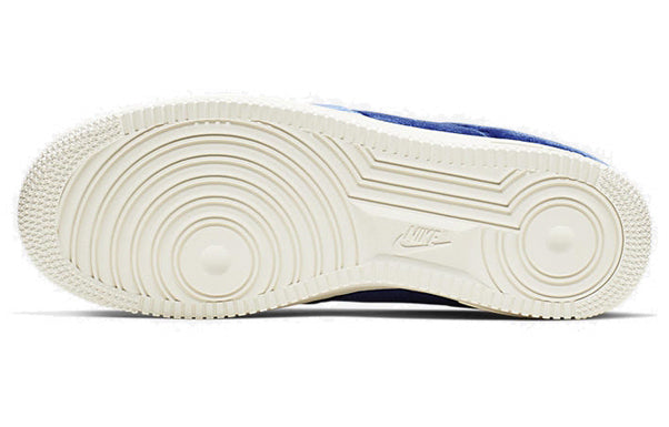Nike Air Force 1 Low '07 Premium 'Blue Velour' Blue Void/Blue Void-Sail-Metallic Gold AT4144-400
