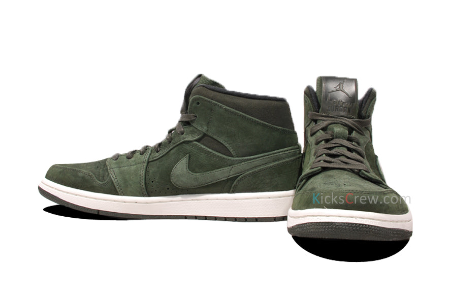 Air Jordan 1 Mid Nouveau Sequoia Black 629151-303