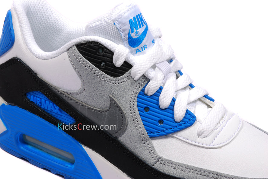 Nike Air Max 90 LTR Leather GS White Photo Blue 724821-101
