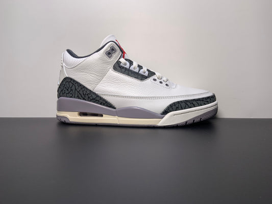 Nike Air Jordan 3 Retro Summit  White Fire Red 'Cement Grey'