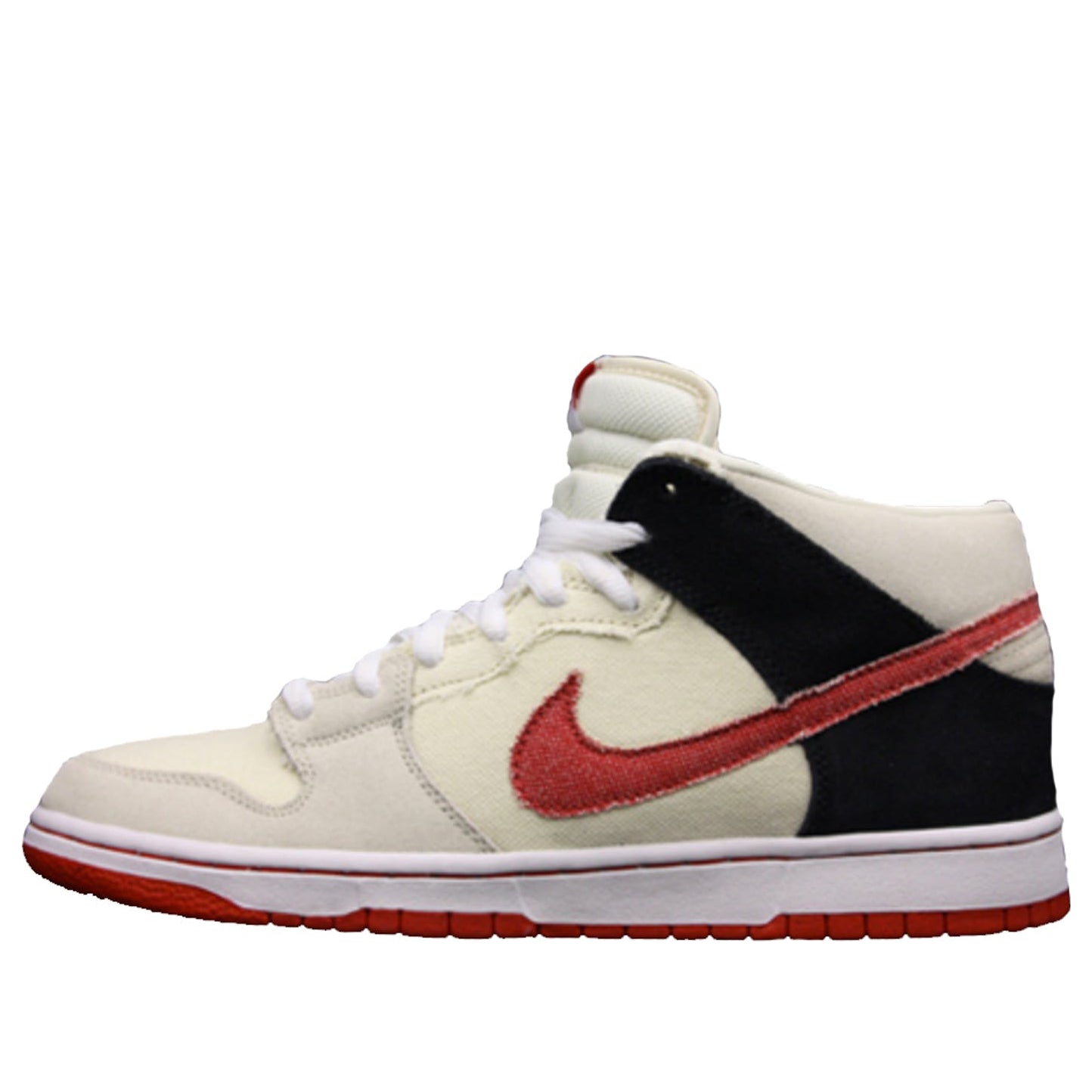 Nike Dunk Mid Pro SB Skateboard 'Ryu' Buff/Sport Red-Black 314383-200