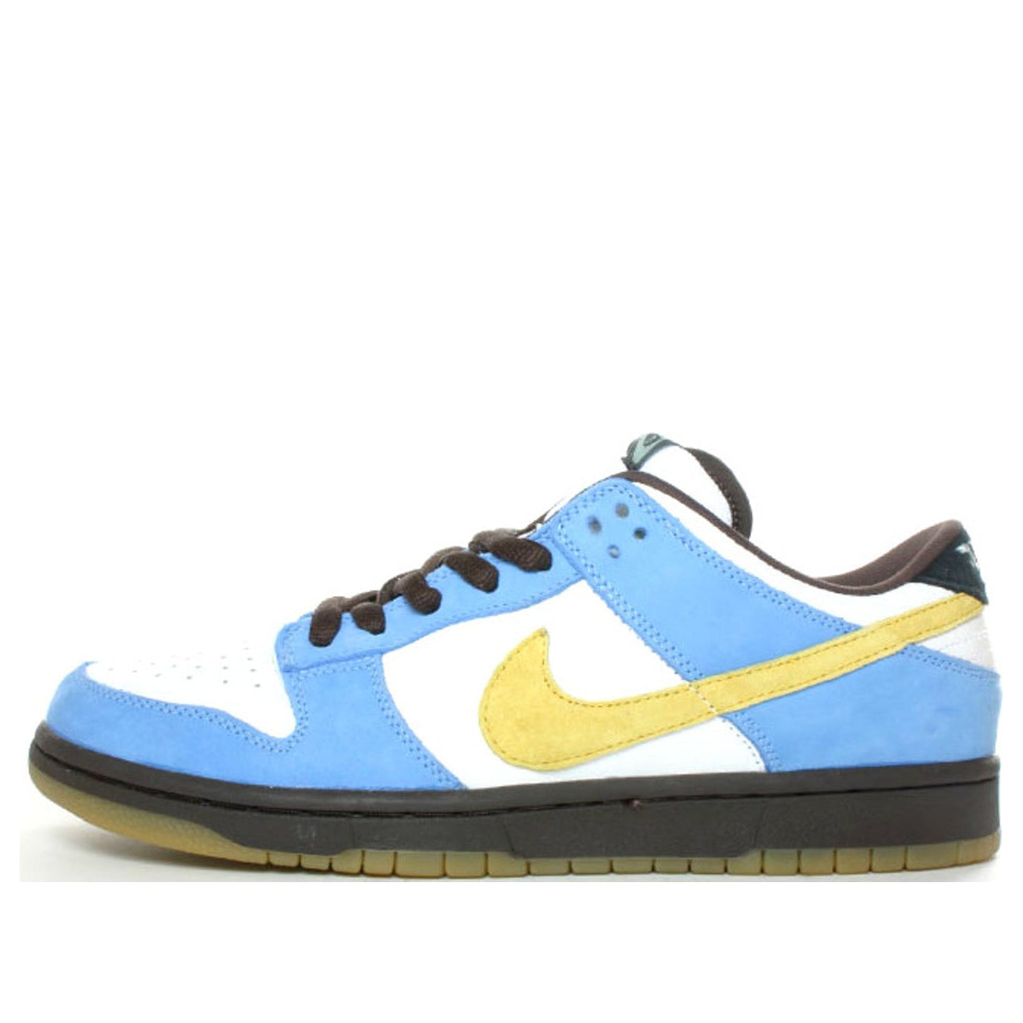 Nike Dunk Low Pro SB Skateboard 'Homer' White/Medium Yellow-University Blue 304292-173