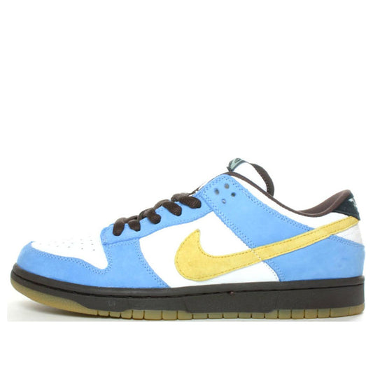 Nike Dunk Low Pro SB Skateboard 'Homer' White/Medium Yellow-University Blue 304292-173