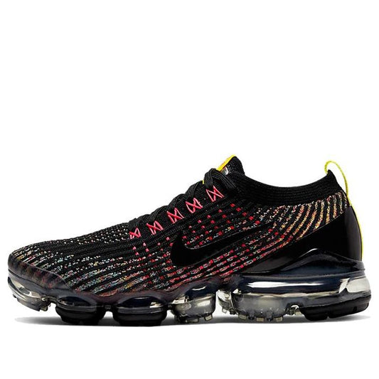 Nike Womens Air VaporMax Flyknit 3 'Black Multi-Color' Black/Blue Fury/Sonic Yellow/Black AJ6910-009