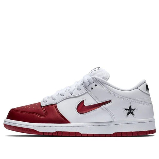 Nike SB Skateboard Dunk Low Supreme - White Red CK3480-600