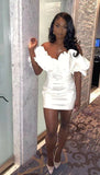 18th Birthday Outfit Black Girl Luxury Ivory Satin Ruffle Strapless Homecoming Dress Y652