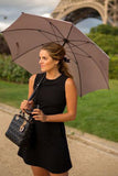 A-Line Jewel Satin Little Black Dress with Ruffles Pockets PDA075 | ballgownbridal