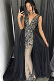 Luxurious Gray Tulle Long Prom Evening Dresses with Appliques Beading ODA004 | ballgownbridal
