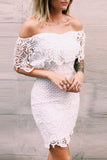 Strapless Short White Homecoming Cocktail Dress with Ruffles PDA063 | ballgownbridal