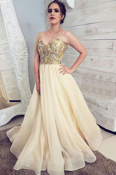 Sweetheart Neck Champagne Tulle Strapless Long Lace Prom Dress PDA504 | ballgownbridal