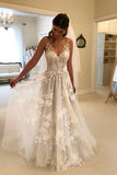 Gorgeous Off Shoulder Sweetheart Low Back Lace Wedding Dresses Long Bridal Dress AHC561 | ballgownbridal