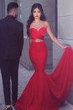 Two Piece Sweetheart Sweep Train Red Long Prom/Evening Dress PDA325 | ballgownbridal