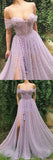 Lilac Chiffon Simple Long Prom Dress PDA485 | ballgownbridal