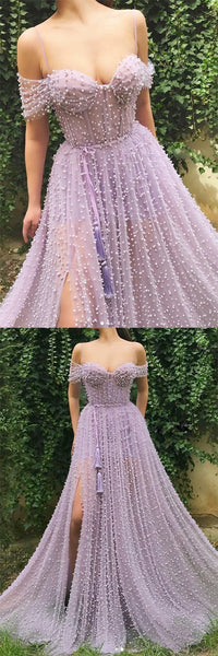 Lilac Chiffon Simple Long Prom Dress PDA485 | ballgownbridal