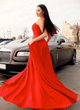 Red Hanging Neck Open Back Long Prom Dress PDA488 | ballgownbridal
