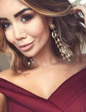 Off the Shoulder Black Burgundy Short Homecoming Dress with Split PDA070 | ballgownbridal