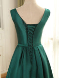 Cheap Prom Dresses Sexy Scoop Dark Green Satin Long Prom Dress/Evening Dress PDA577 | ballgownbridal