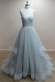 Fancy A-Line Tulle Sweetheart Neckline Floor-Length Prom Dress, Evening Dress SJ211057