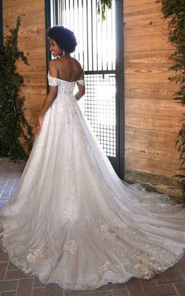 White Lace Sweetheart Off The Shoulder Wedding Dress LD1565