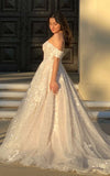 White Lace Sweetheart Off The Shoulder Wedding Dress LD1565