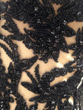 A-Line Deep V-Neck Black Long Prom Dresses, Evening Dresses SJ211205