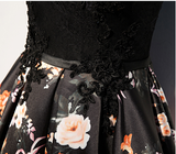 Stylish A Line Long Floral Printed Prom Dress,Formal Evening Dress