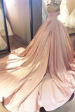 Pink Sweetheart Lace Long Ball Gown Prom Dress,sweet 16 dress